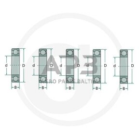 Vienaeilis rutulinis guolis su giliais grioveliais FAG 16005 C3