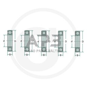 Vienaeilis rutulinis guolis su giliais grioveliais FAG 6001 2ZR C3