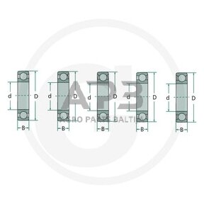 Vienaeilis rutulinis guolis su giliais grioveliais FAG 6201 2RS C3