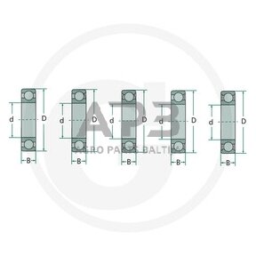 Vienaeilis rutulinis guolis su giliais grioveliais FAG 6403