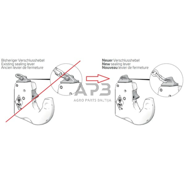 Virinamo kablio svirtis tipas C1 Walterscheid 1202399 1