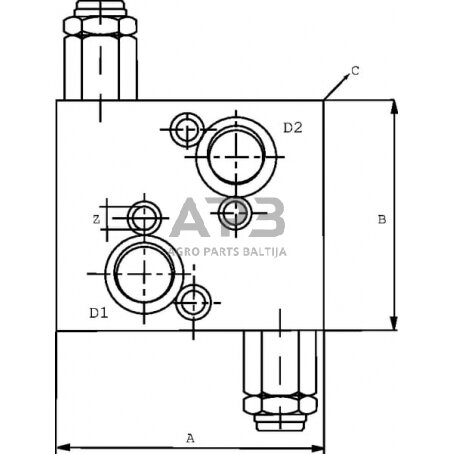 Vožtuvas 10 A 08 OMS A 1/2" , VADDF10001 2