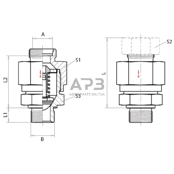 Vožtuvas 15LR 1/2" 1 bar, RVVV15LR12 3