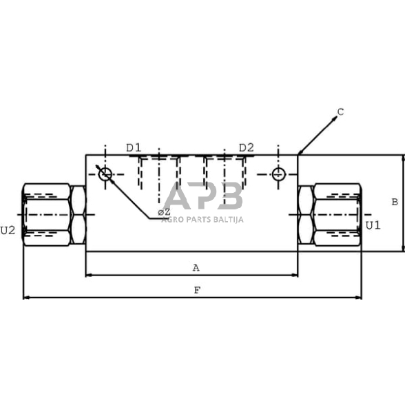 Vožtuvas A-06-3/8", VBPDL05001 1