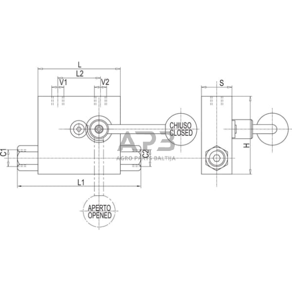 Vožtuvas G1/4" – 12L, C056V0132 2