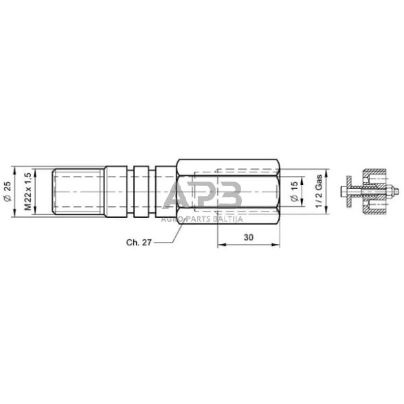 Vožtuvas TC75L D50 TC9875 1