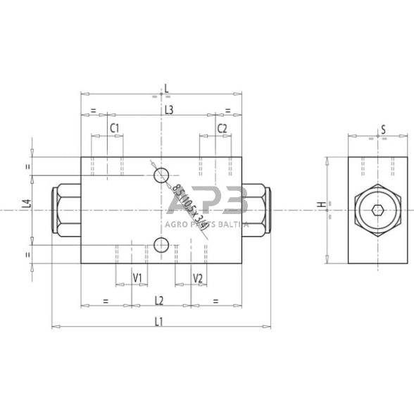 Vožtuvas VBPDE A, G3/8", C056V0180 2