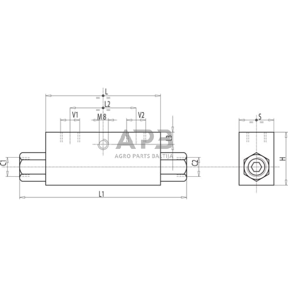 Vožtuvas VBPDE, G1/2", C056V0030 2