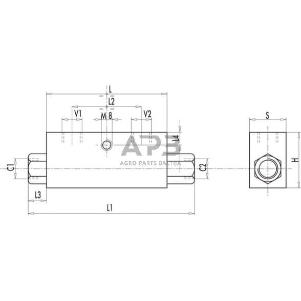 Vožtuvas VBPSE, G1/2", C056V0240 2