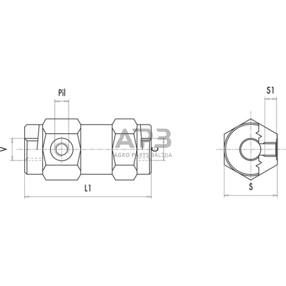 Vožtuvas VBPSL, G1/2", C056V0203 2