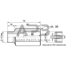 Žarnos nutraukimo vožtuvas TC9-2723 TC92723