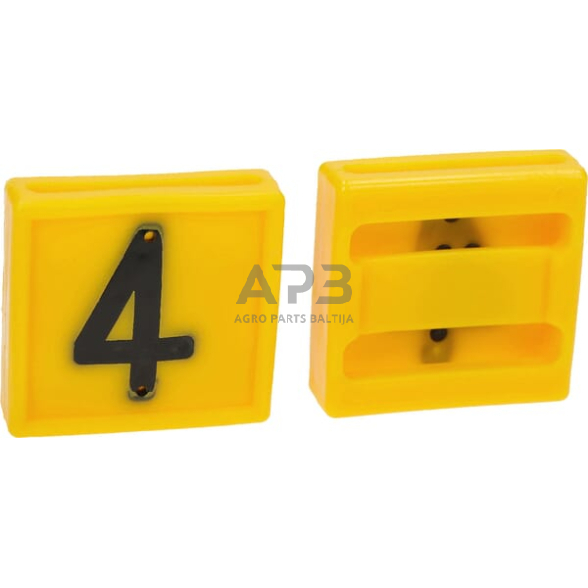 Ženklinimo numeris 4 geltonas 45x45mm Farma 306004FA