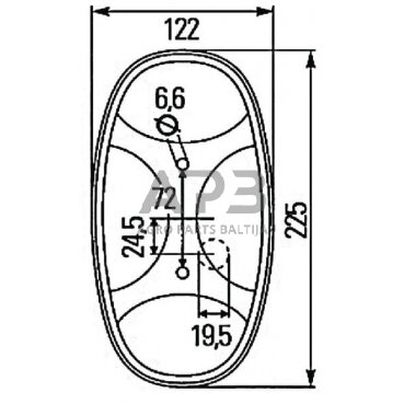 Žibintas dešininis, raudona/skaidri/gintarinė Hella 9EL343142001 6